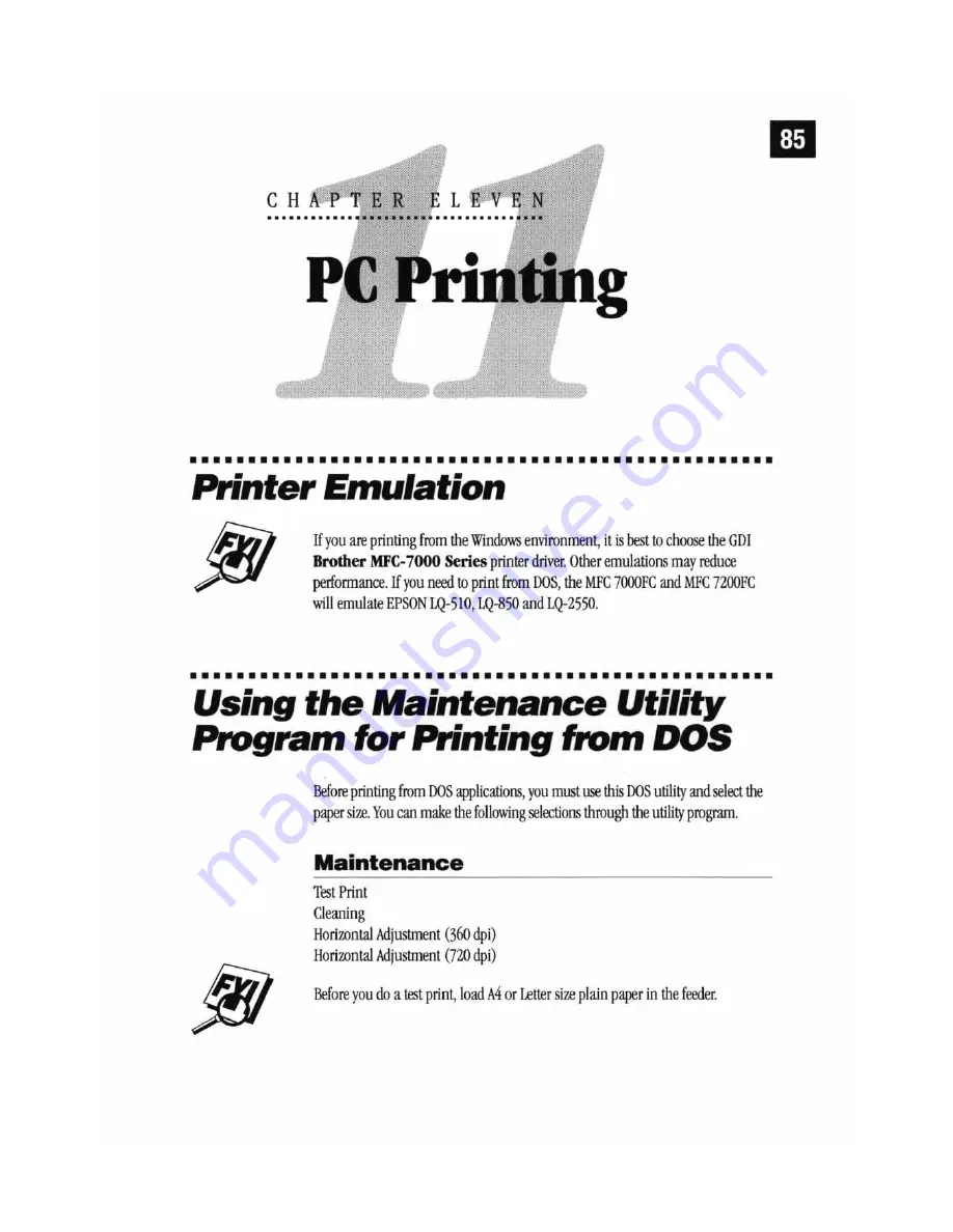 Brother MFC-7000FC User Manual Download Page 93