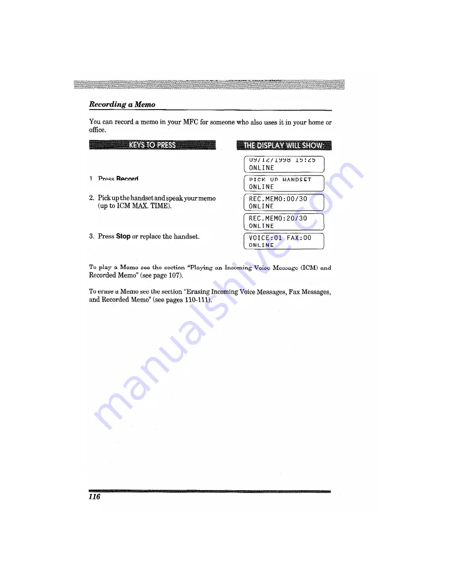 Brother MFC-7650MC Operation Manual Download Page 128