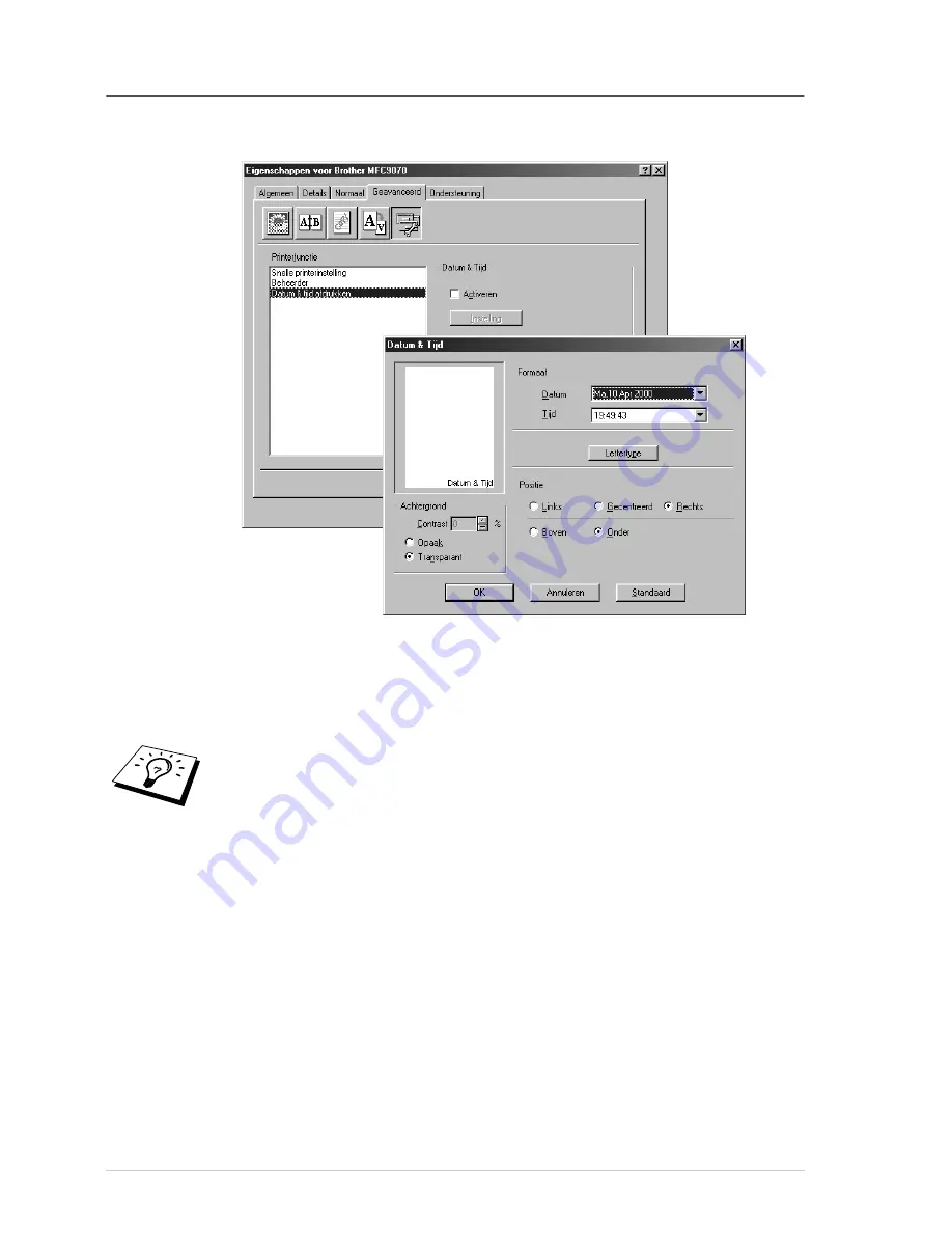 Brother MFC-9070 (Dutch) User Manual Download Page 85