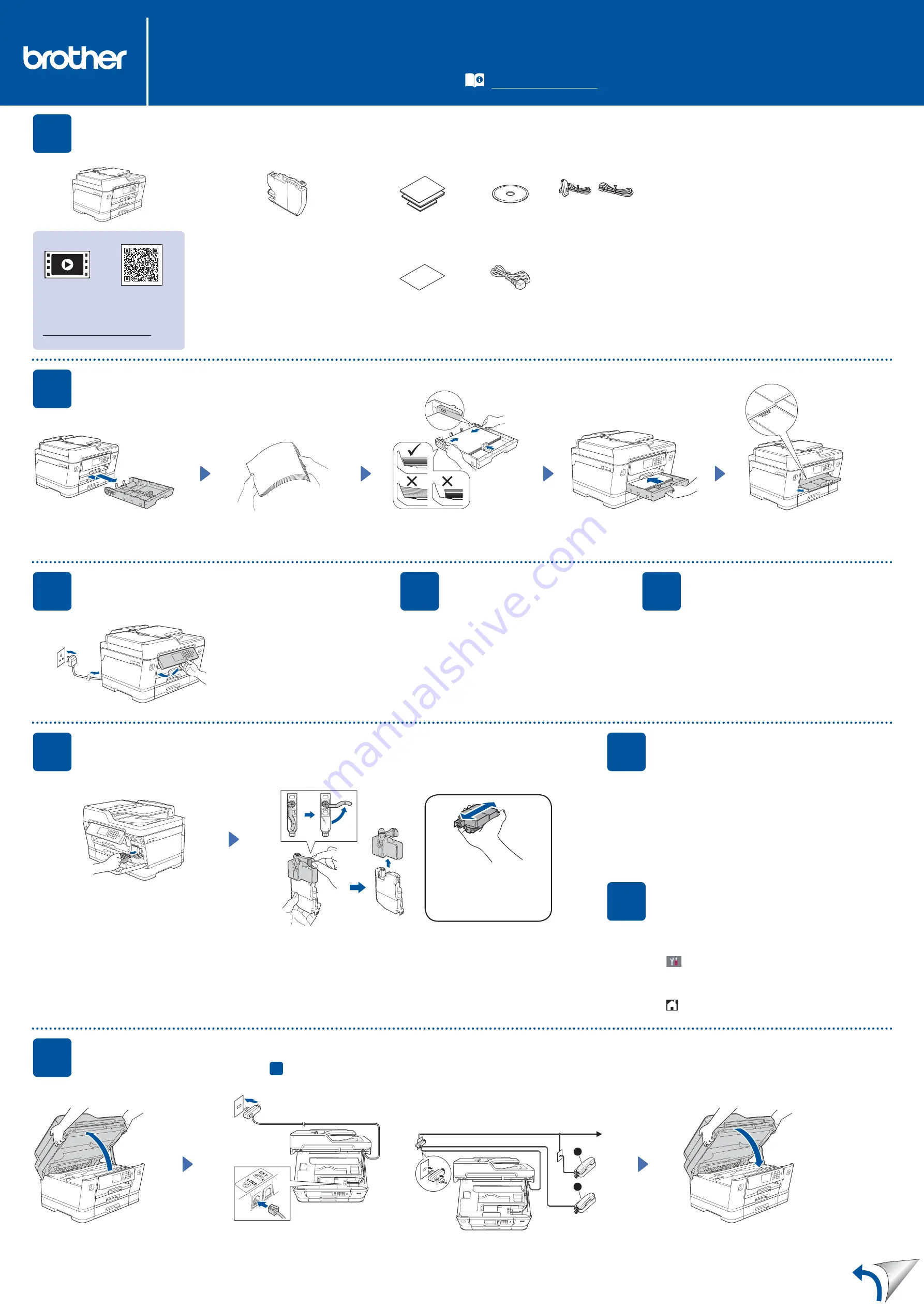 Brother MFC-J3930DW Quick Start Manual Download Page 1