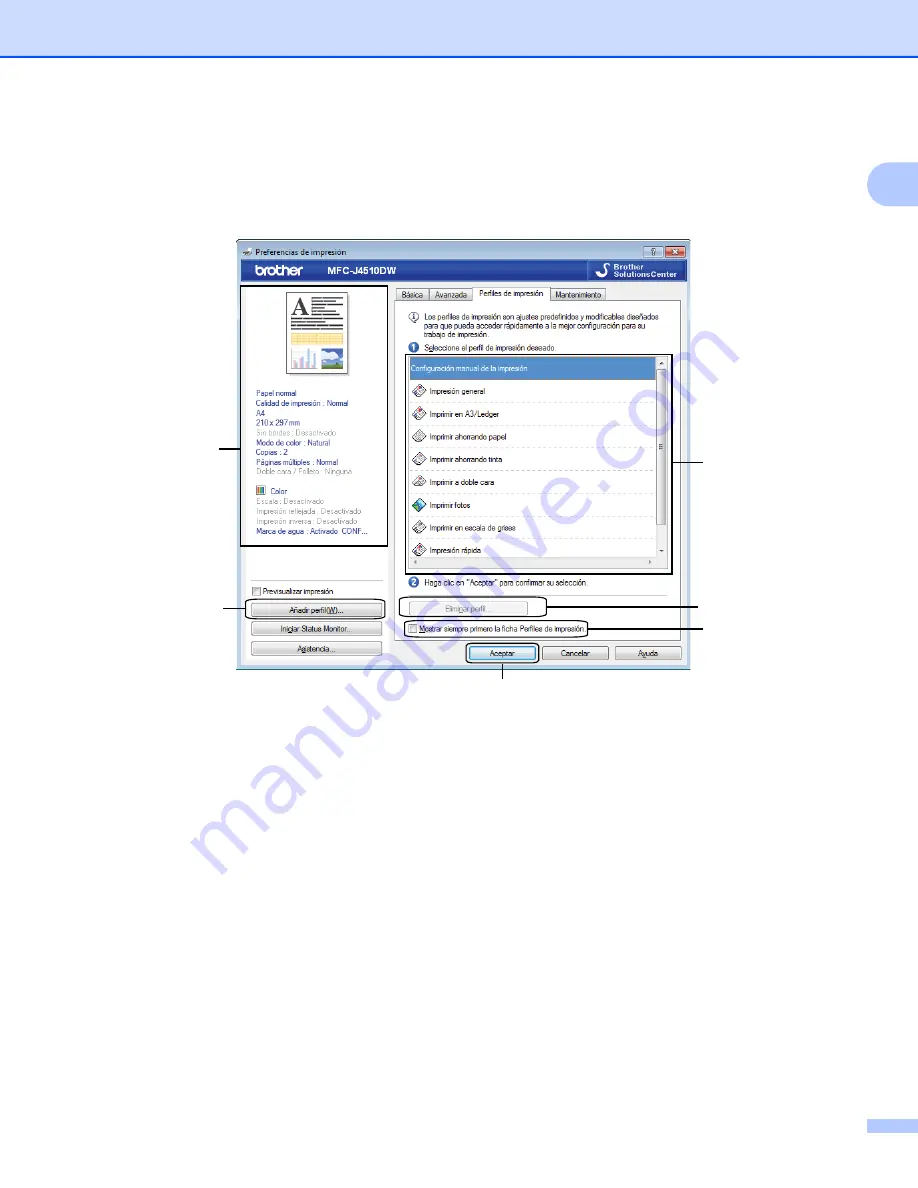 Brother MFC-J4410DW (Spanish) Guía Del Usuario De Software Manual Download Page 35