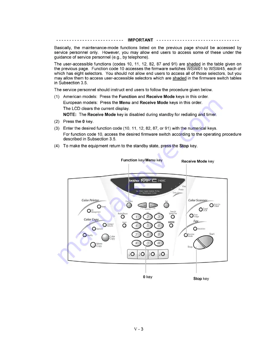 Brother MFC830 Service Manual Download Page 105