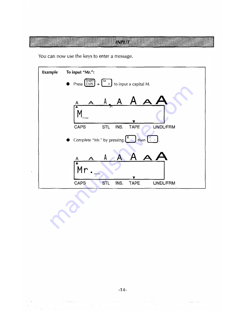 Brother P-touch Extra PT-320 User Manual Download Page 16