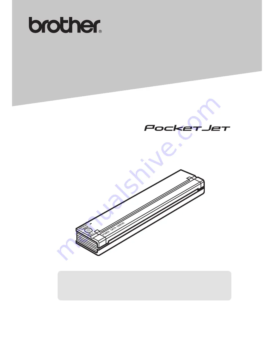 Brother PJ-522 - PocketJet3 B/W Direct Thermal Printer Скачать руководство пользователя страница 1