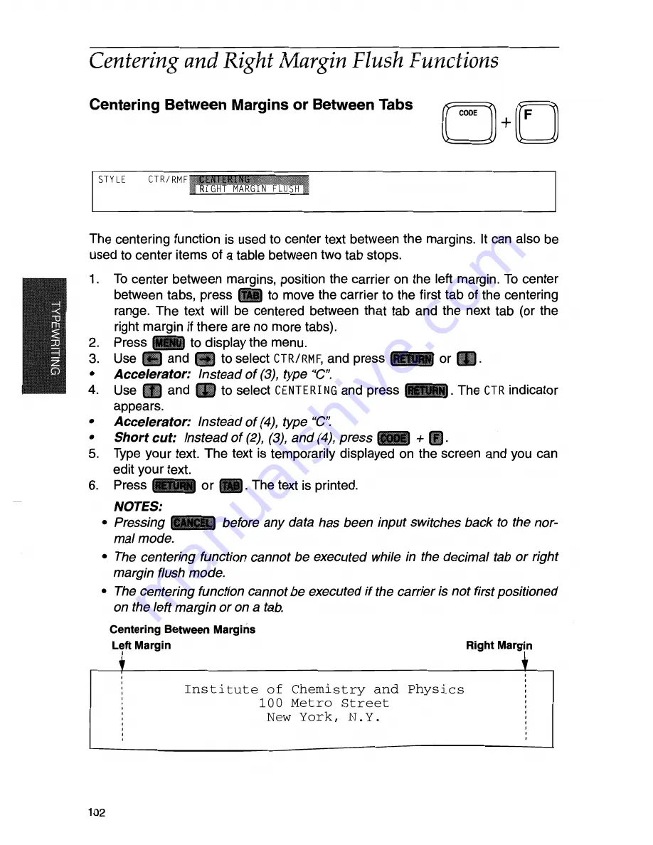 Brother Word Processor WP-700D Owner'S Manual Download Page 110