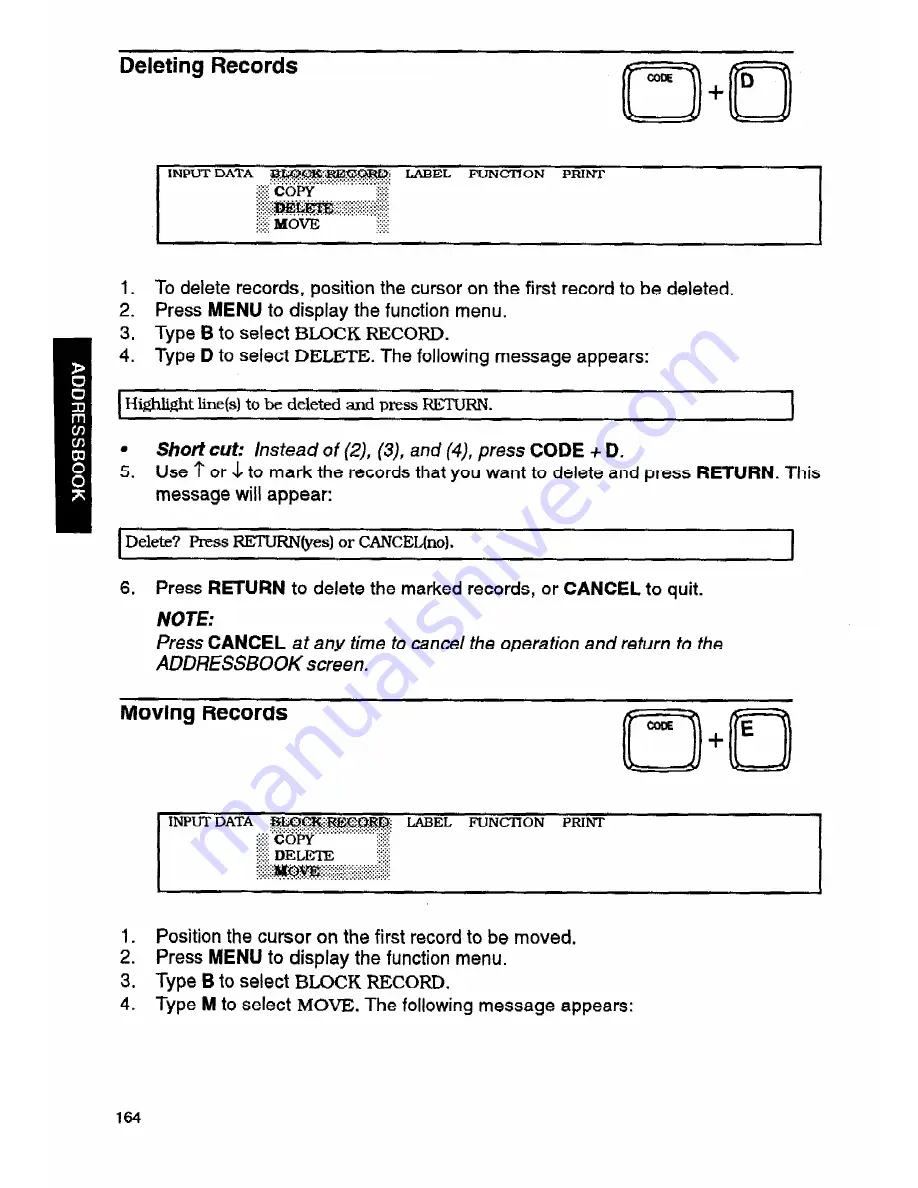 Brother WP-330MDS Owner'S Manual Download Page 174