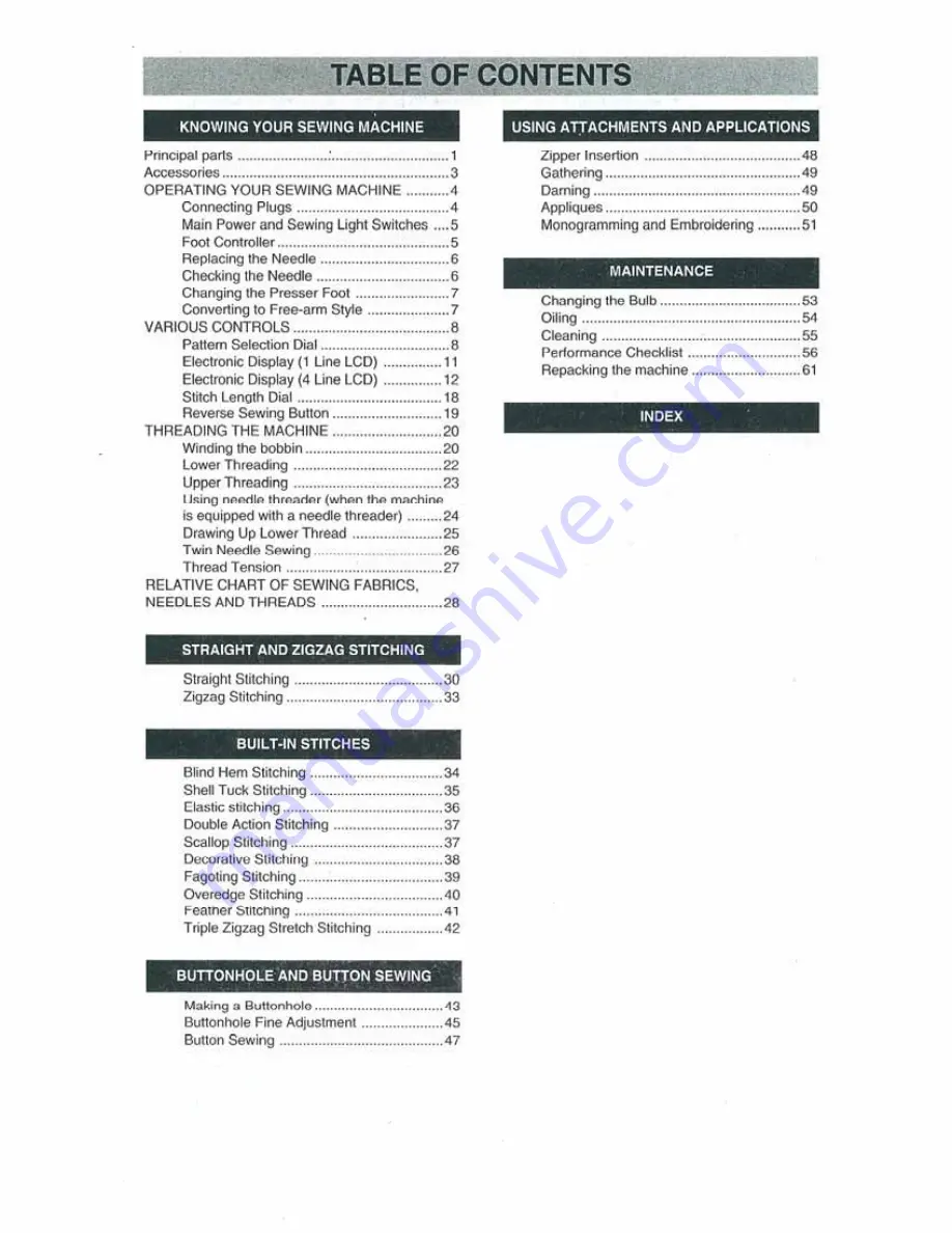 Brother XL-3025 Operation Manual Download Page 4