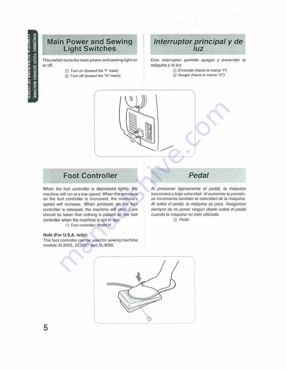 Brother XL-3025 Operation Manual Download Page 10