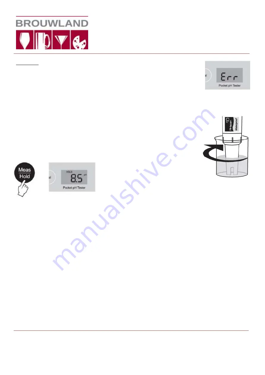 Brouwland phscan30 Manual Download Page 13