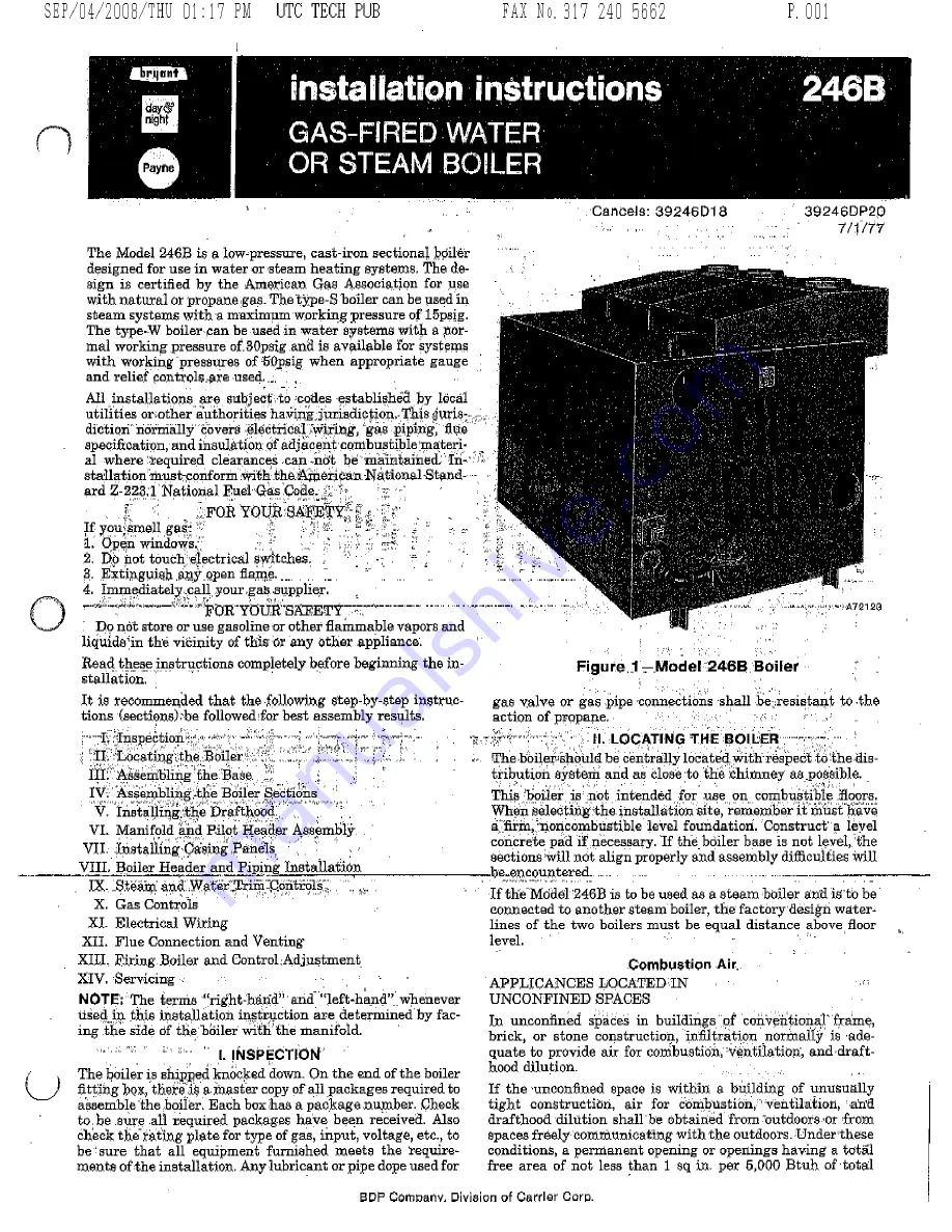 Bryant 246B Installation Instructions Manual Download Page 1