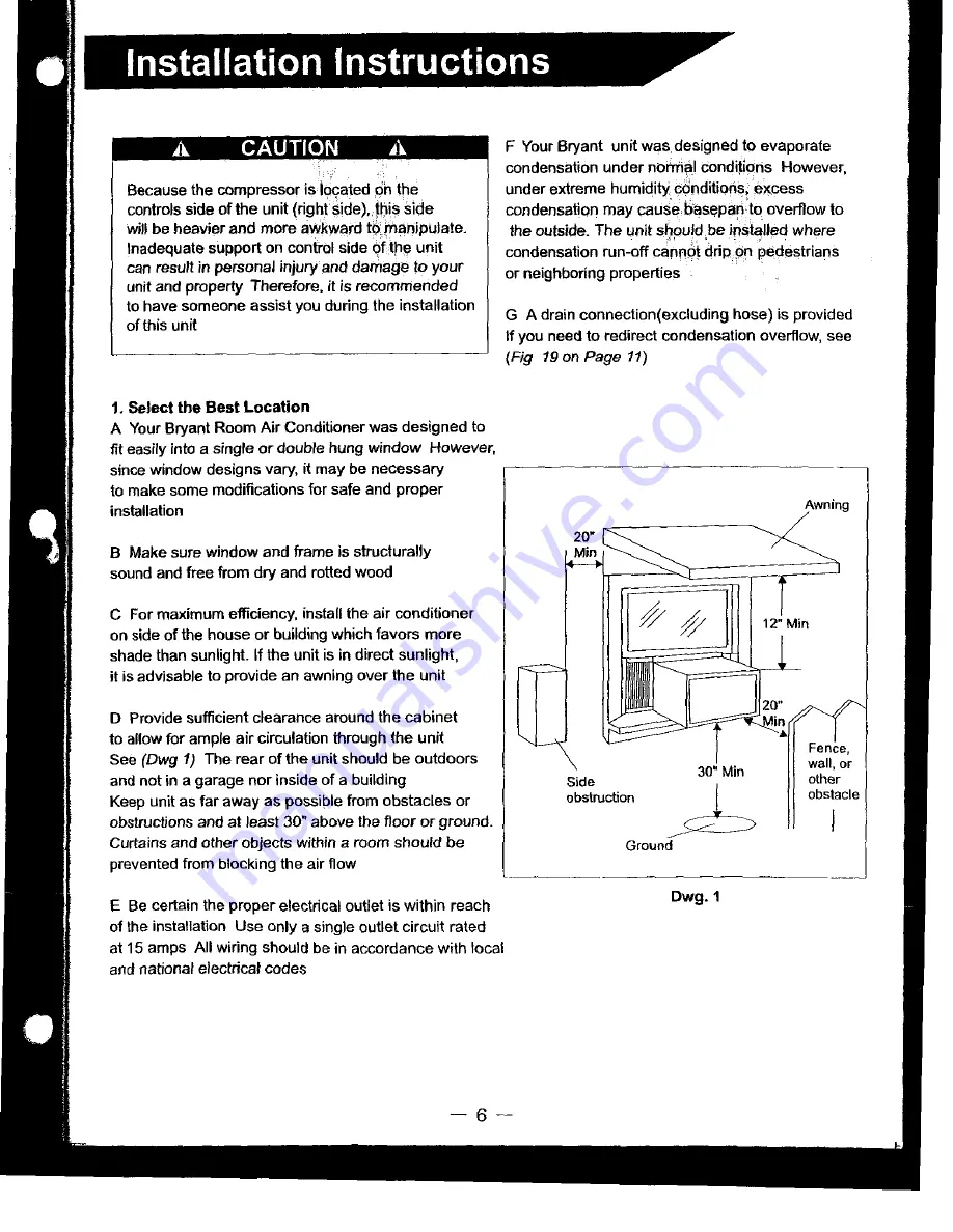 Bryant 463AAC010BA Use And Care Manual Download Page 7