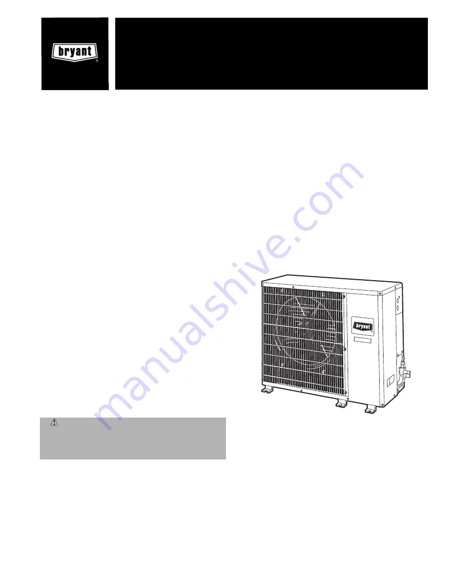 Bryant 538J-18-1 Скачать руководство пользователя страница 1