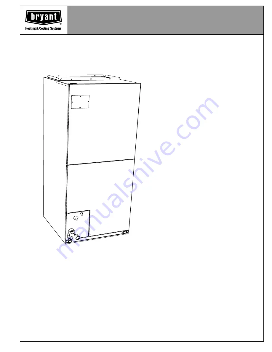 Bryant FAN UNIT FH4B User Manual Download Page 1