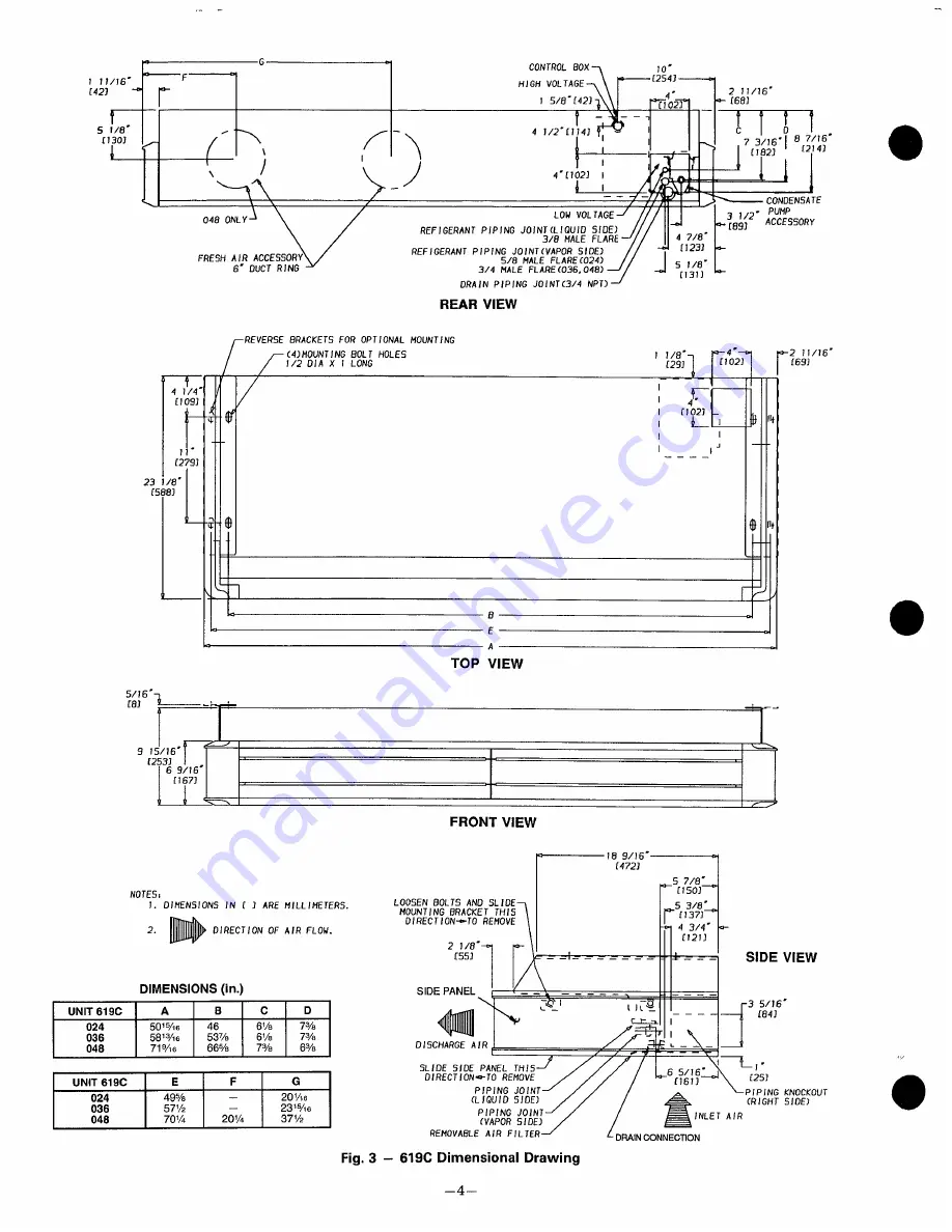 Bryant PAYNE 619C Installation & Service Instructions Manual Download Page 4