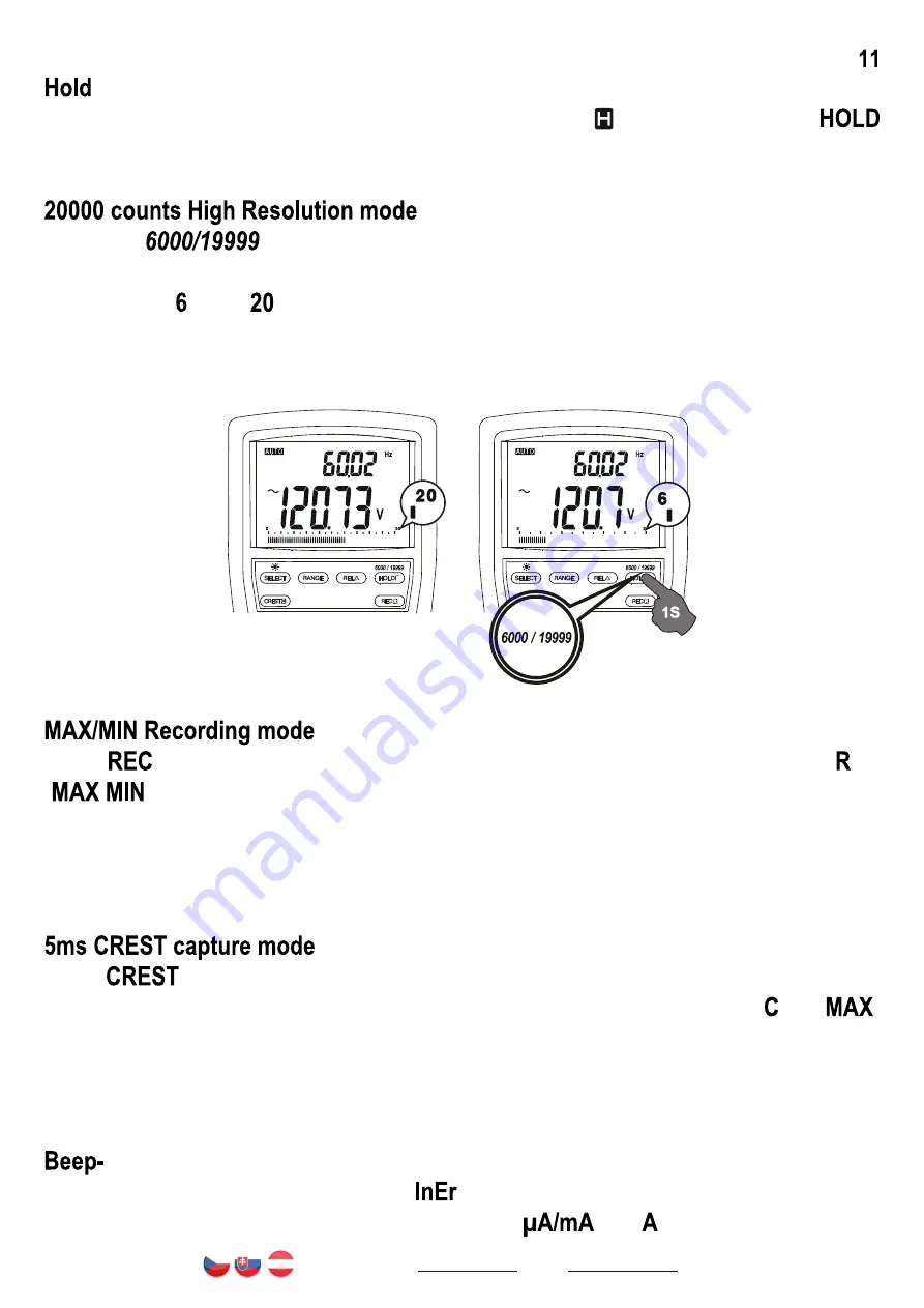 Brymen BM830 Series User Manual Download Page 12