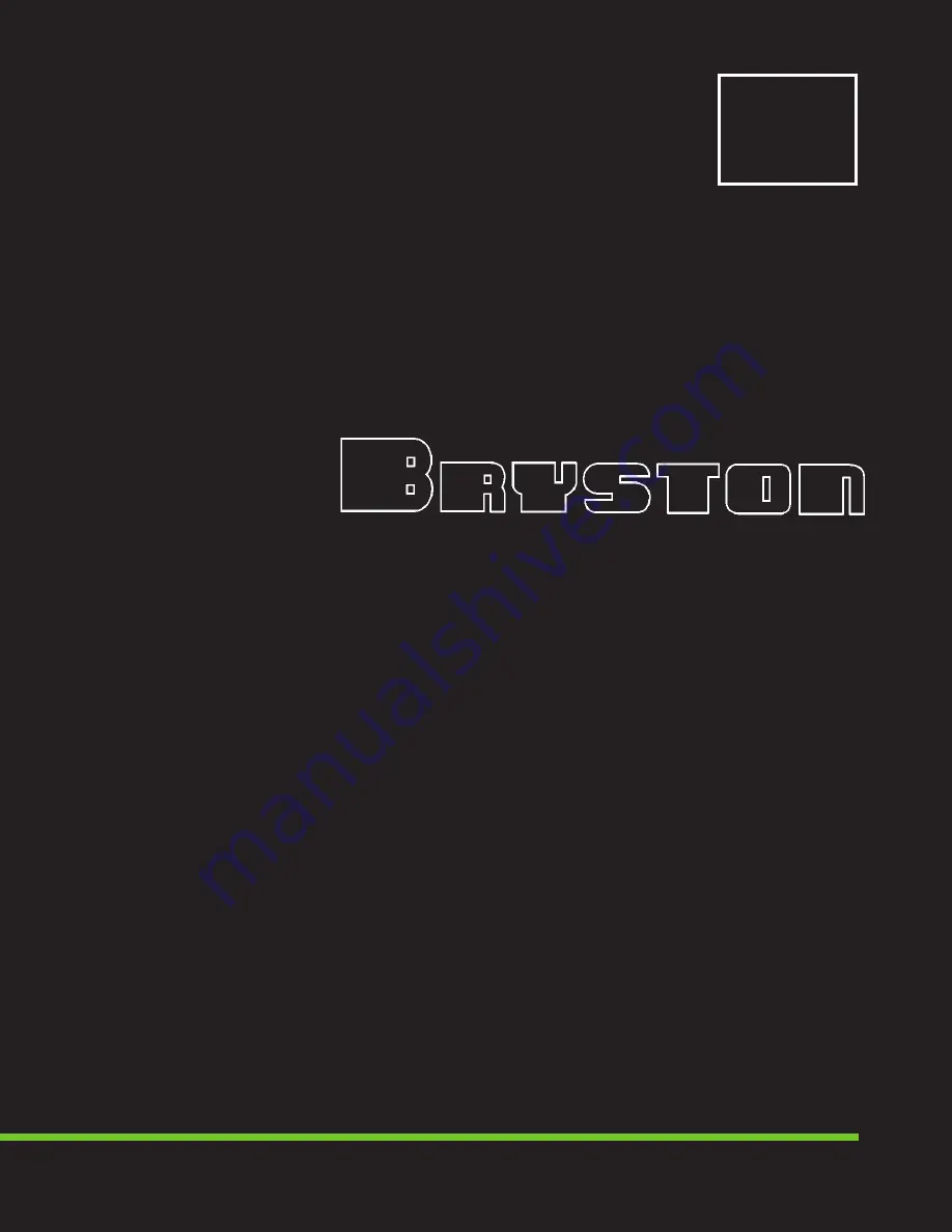 Bryston SP 1 Series Instructions Manual Download Page 1