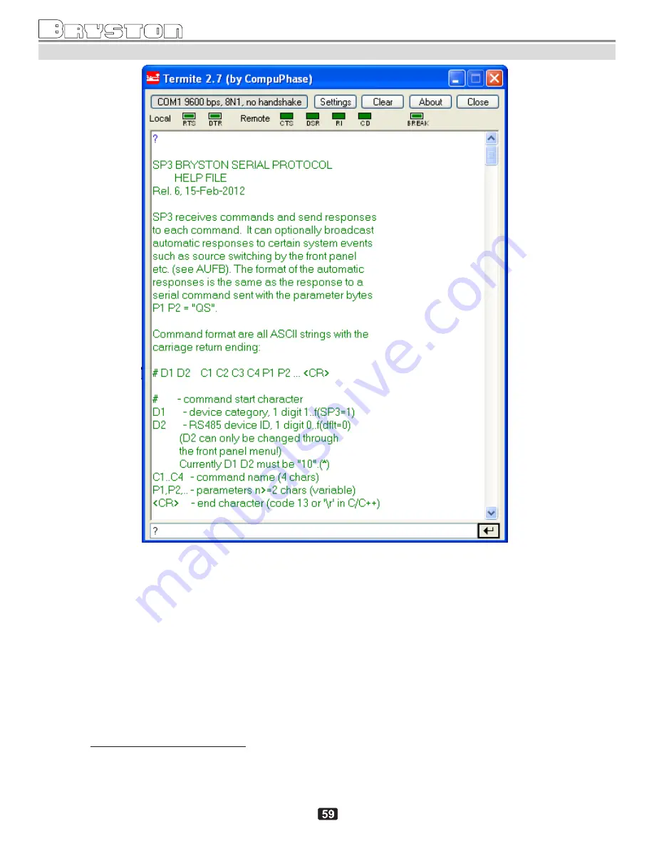 Bryston SP3 Manual Download Page 60