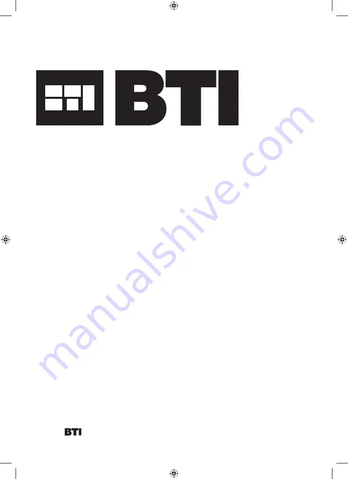 BTI 9084976 Original Instructions Manual Download Page 1