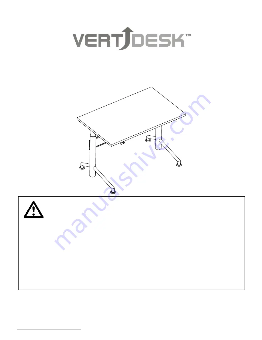 BTOD VertDesk Instruction Download Page 1