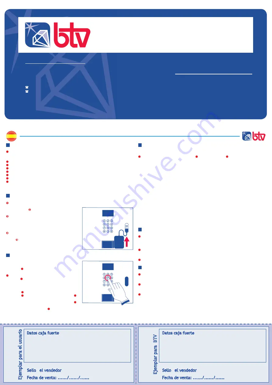 BTV Safe box Скачать руководство пользователя страница 1