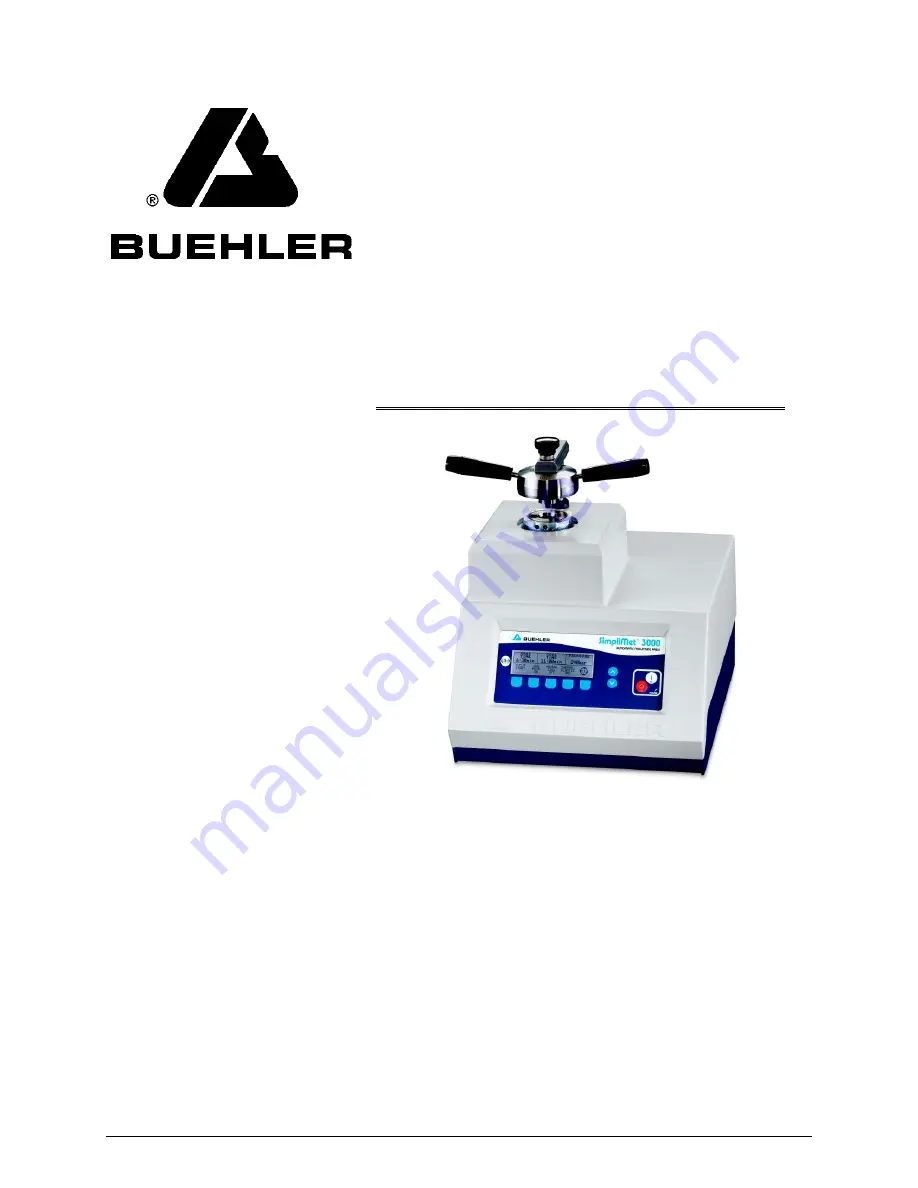 Buehler SimpliMet 3000 Manual Download Page 1