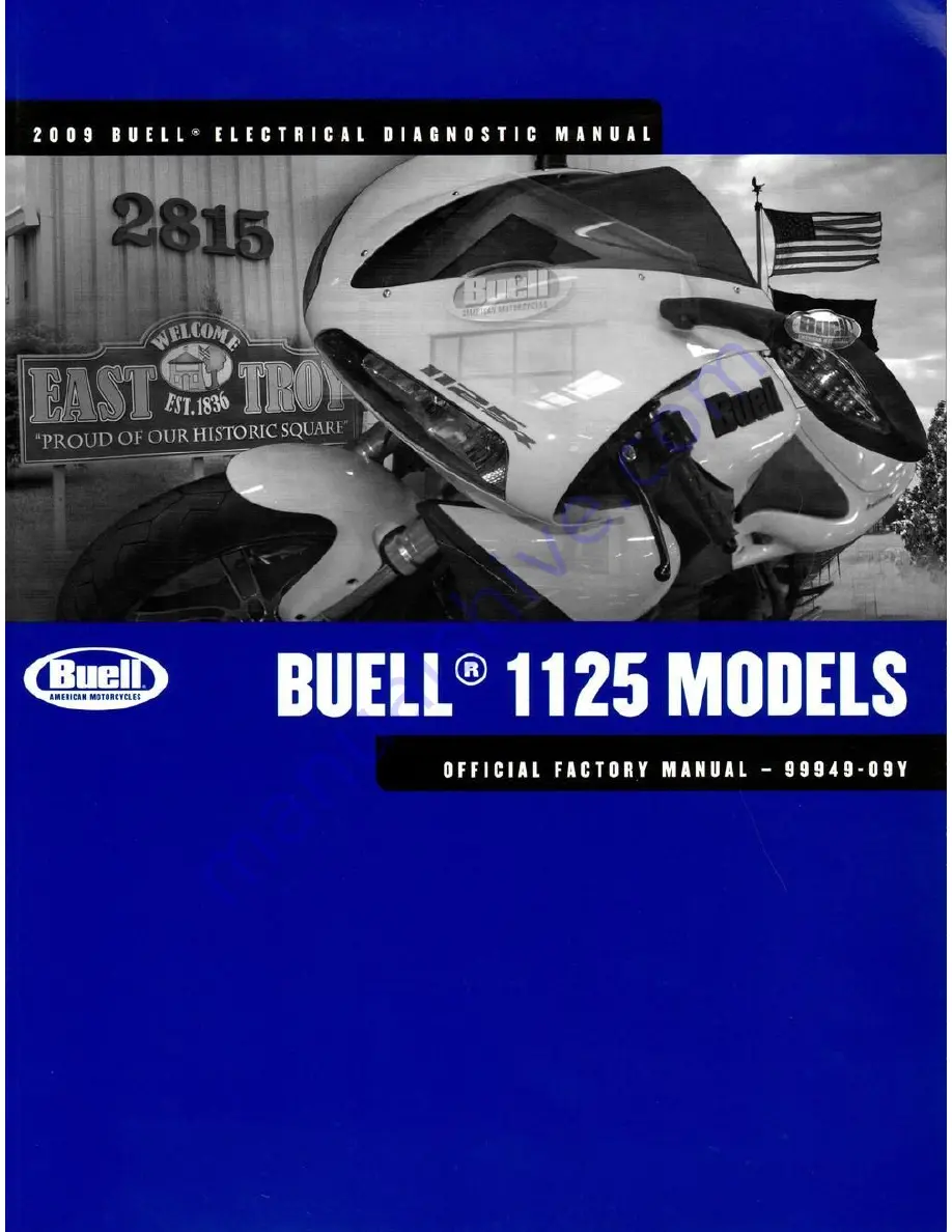 Buell 1125 2009 Series Electrical Diagnostics Manual Download Page 1