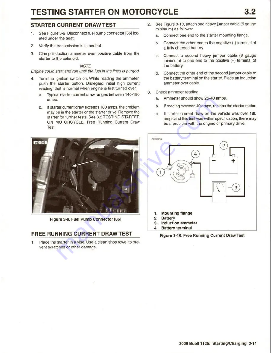 Buell 1125 2009 Series Electrical Diagnostics Manual Download Page 57