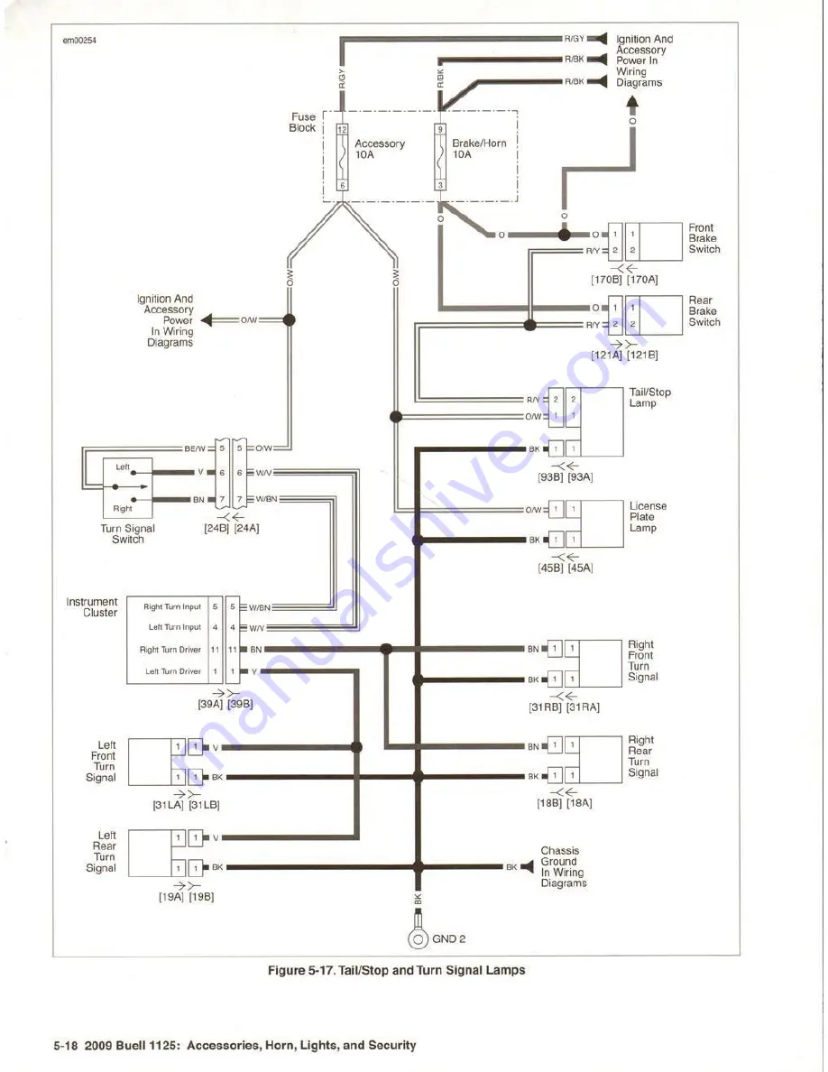 Buell 1125 2009 Series Electrical Diagnostics Manual Download Page 114