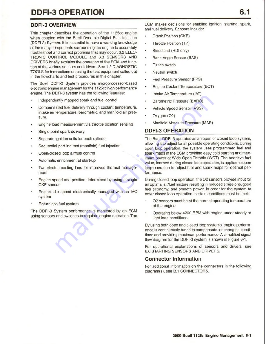 Buell 1125 2009 Series Electrical Diagnostics Manual Download Page 135