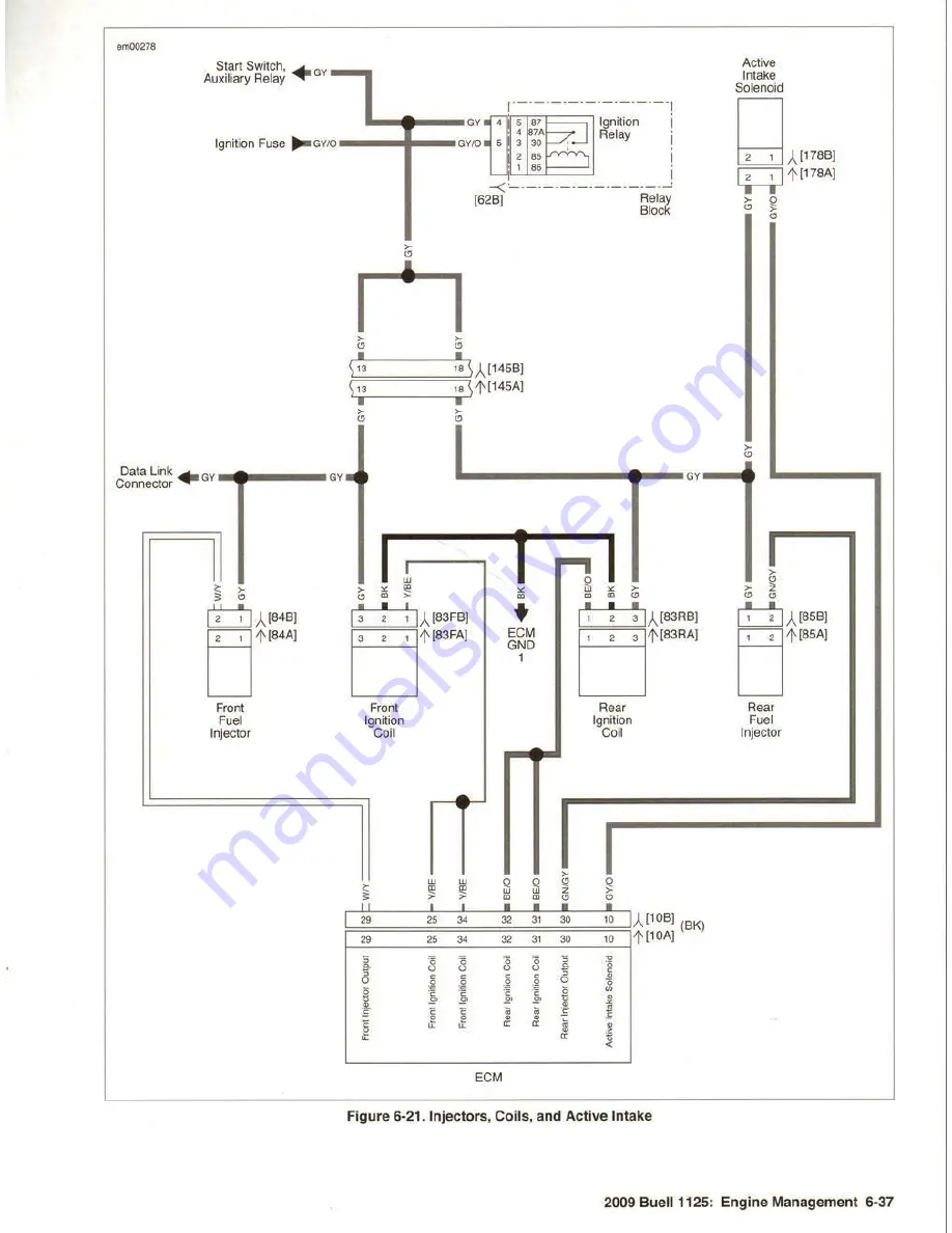 Buell 1125 2009 Series Electrical Diagnostics Manual Download Page 171