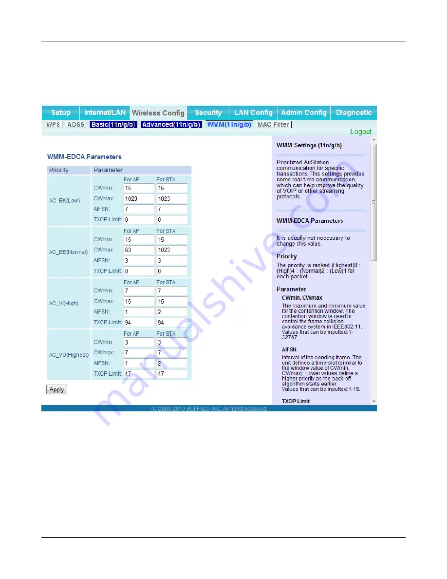 Buffalo AirStation HighPower WBMR-HP-GNV2 User Manual Download Page 41