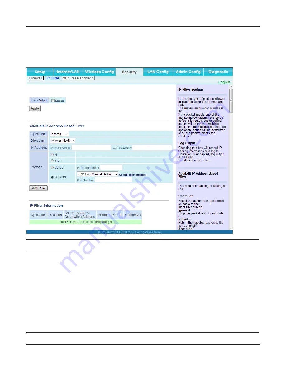 Buffalo AirStation HighPower WBMR-HP-GNV2 User Manual Download Page 45