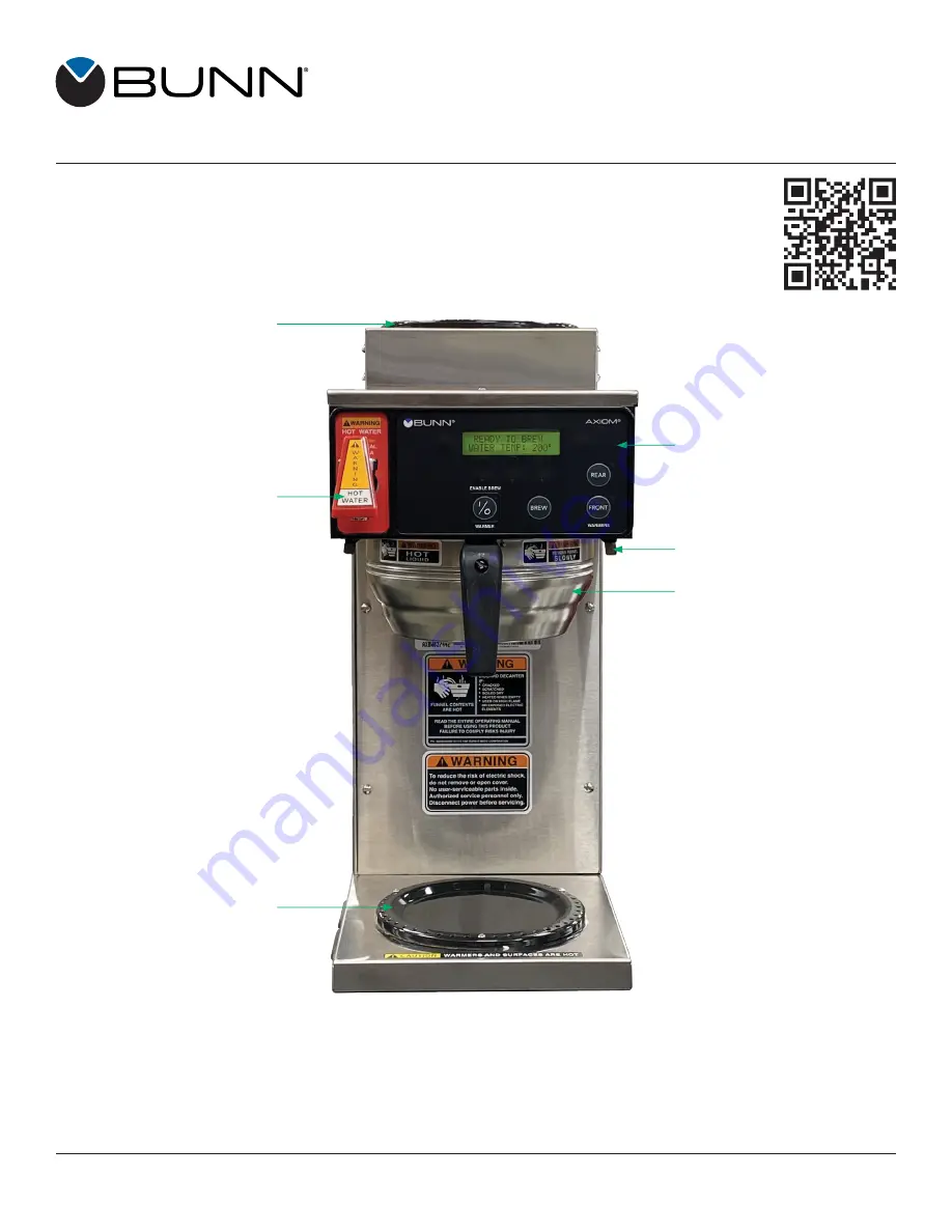 Bunn McDonald's Axiom Quick Start Manual Download Page 1