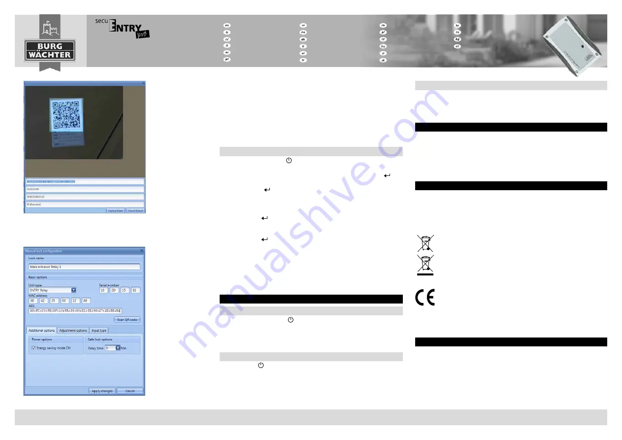 BURG-WACHTER secuENTRY pro 7071 RELAY Скачать руководство пользователя страница 2