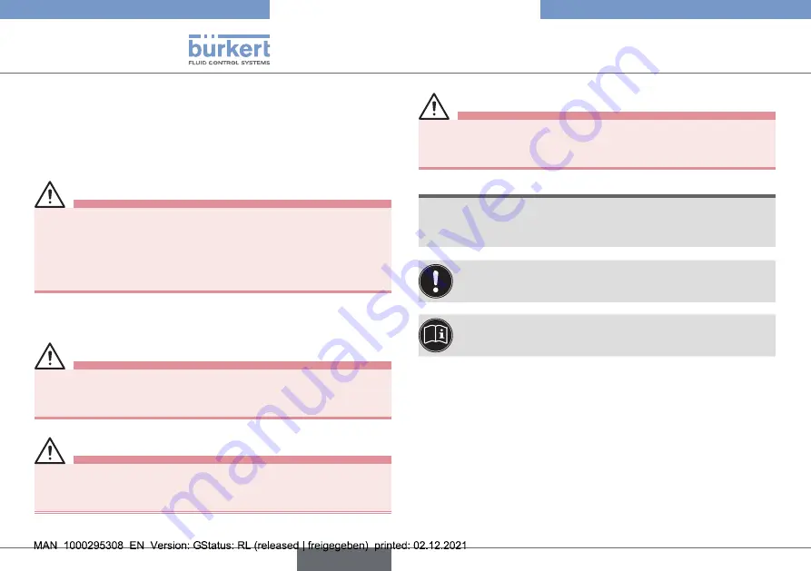 Burkert 2101 Operating Instructions Manual Download Page 4