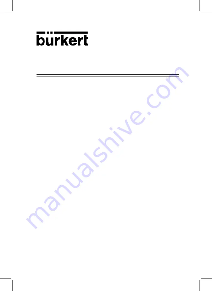 Burkert 6516 Operating Instructions Manual Download Page 36