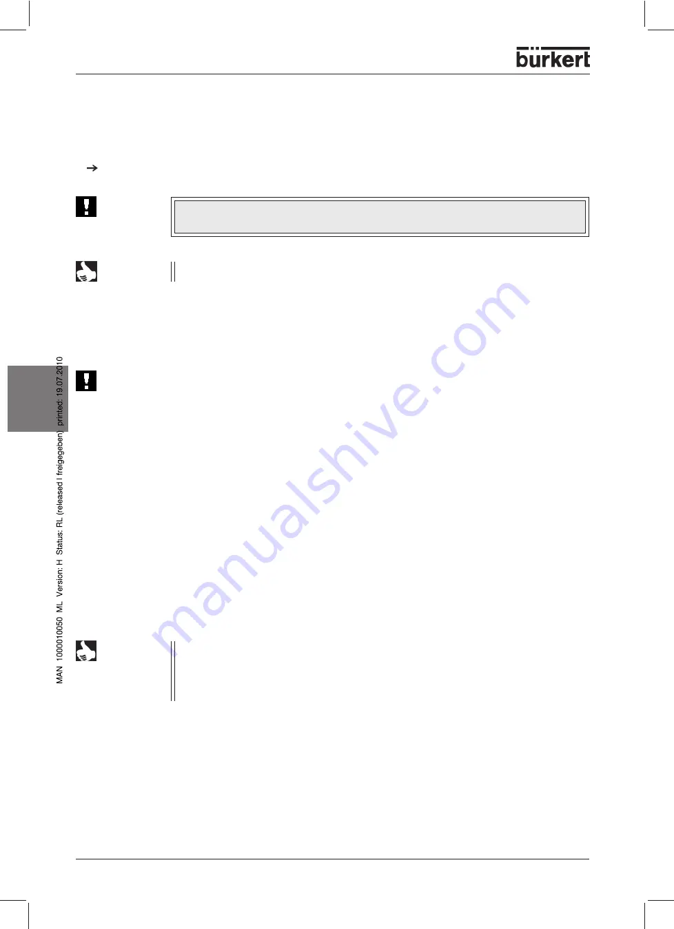 Burkert 6518 Operating Instructions Manual Download Page 42