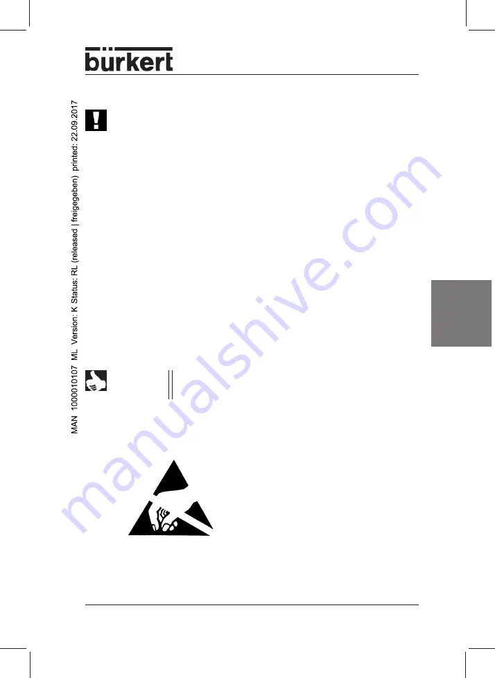 Burkert 8642 Operating Instructions Manual Download Page 100