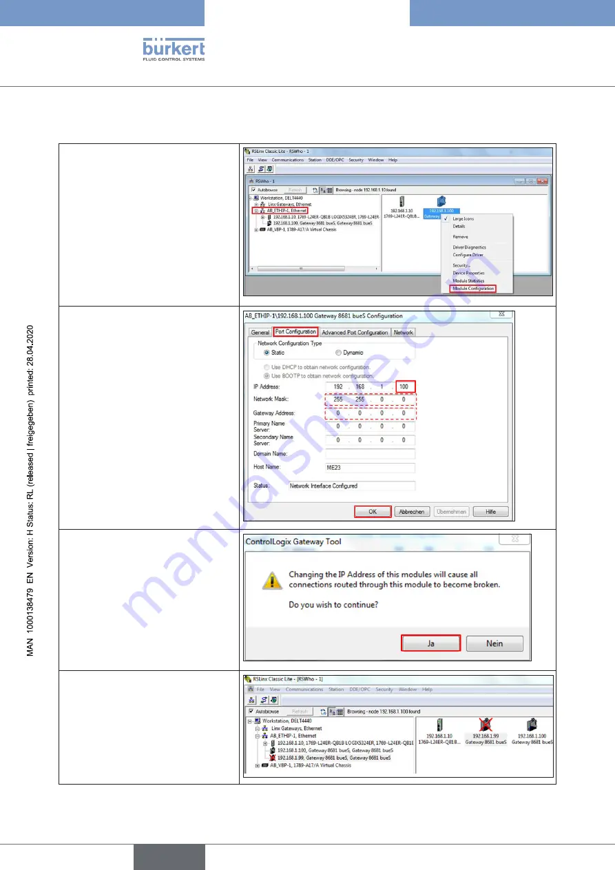 Burkert 8681 Operating Instructions Manual Download Page 106