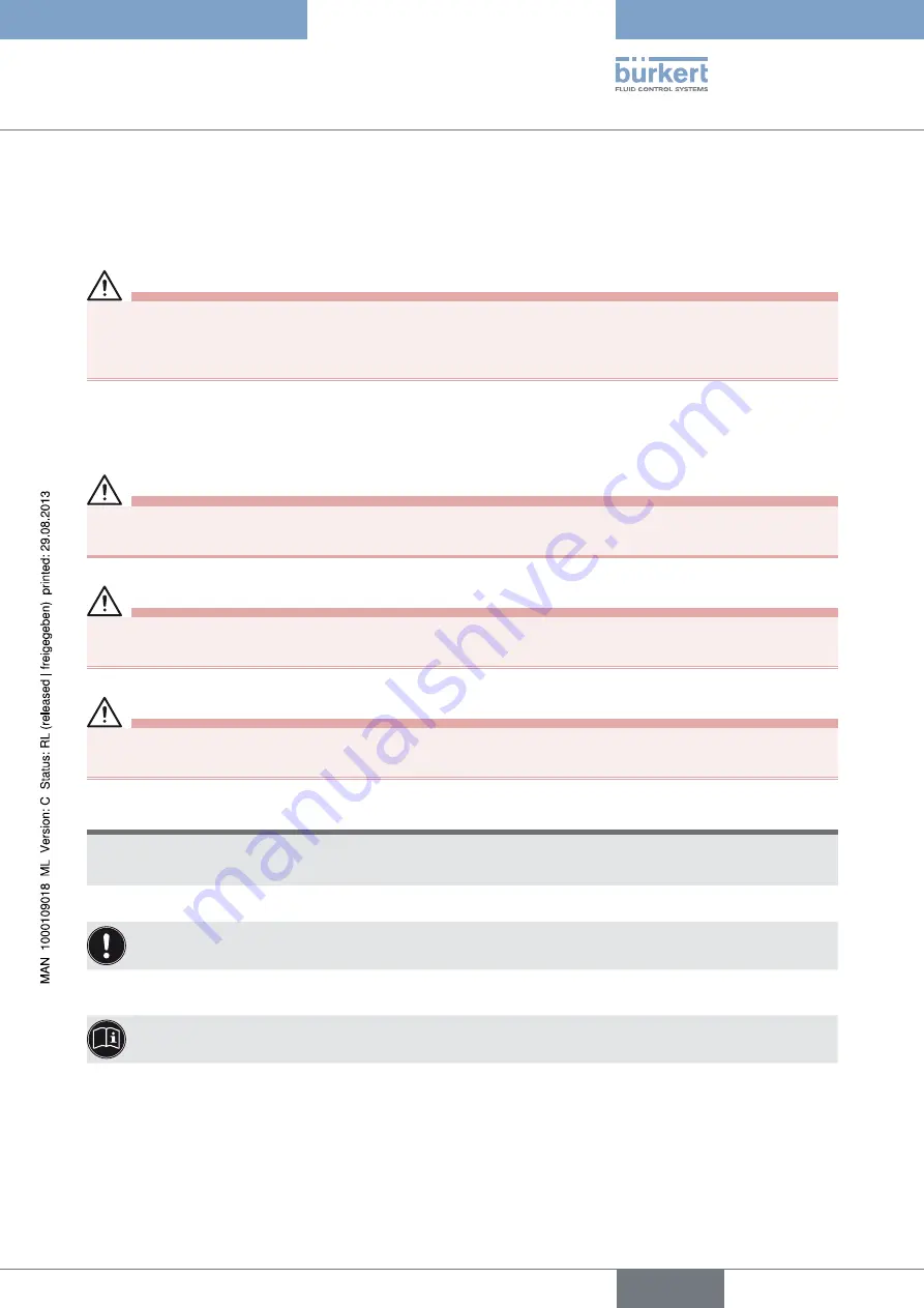 Burkert 8694 Operating Instructions Manual Download Page 7