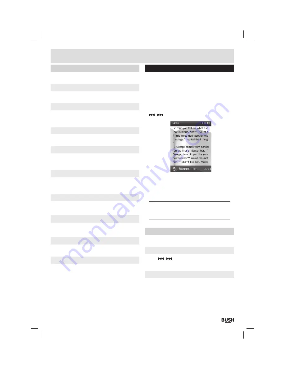 Bush CMP41DP Instruction Manual Download Page 12