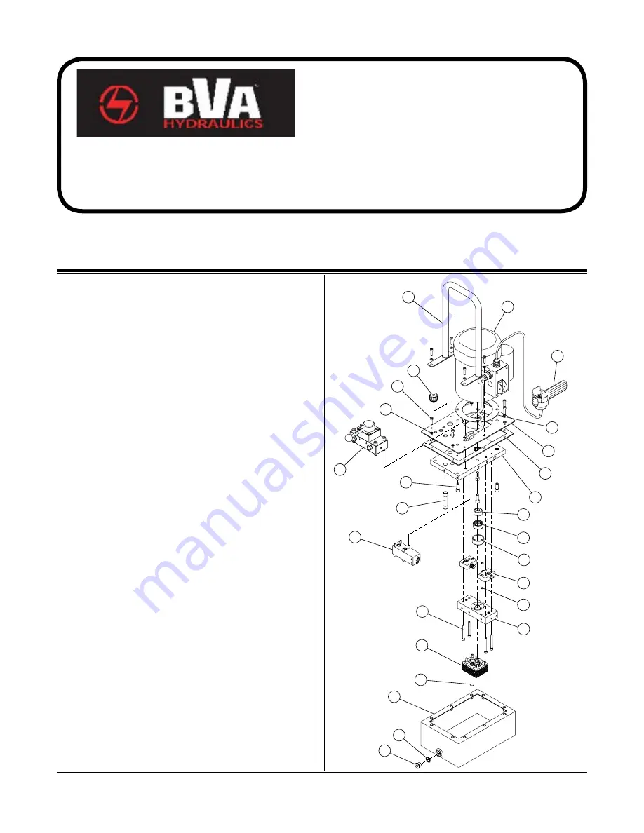 BVA Hydraulics PE0501T Скачать руководство пользователя страница 7