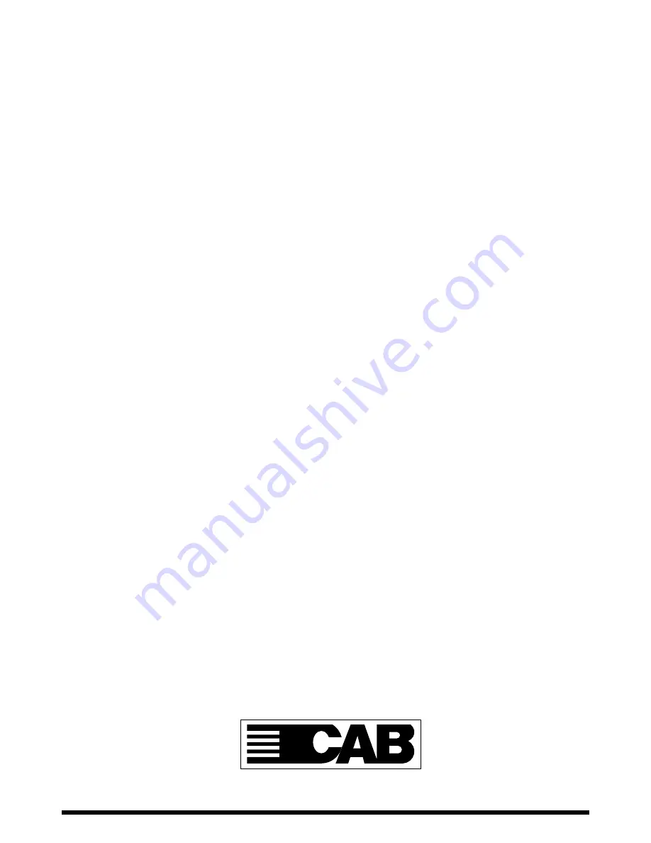 CAB HYDRO Operating Instructions Manual Download Page 36