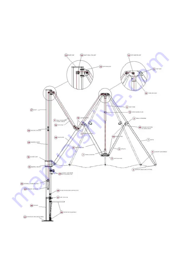 CabanaCoast AXIS CANTILEVER Owner'S Manual Download Page 26