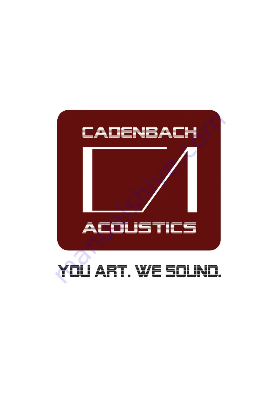 CADENBACH ACOUSTICS GAJA Скачать руководство пользователя страница 1