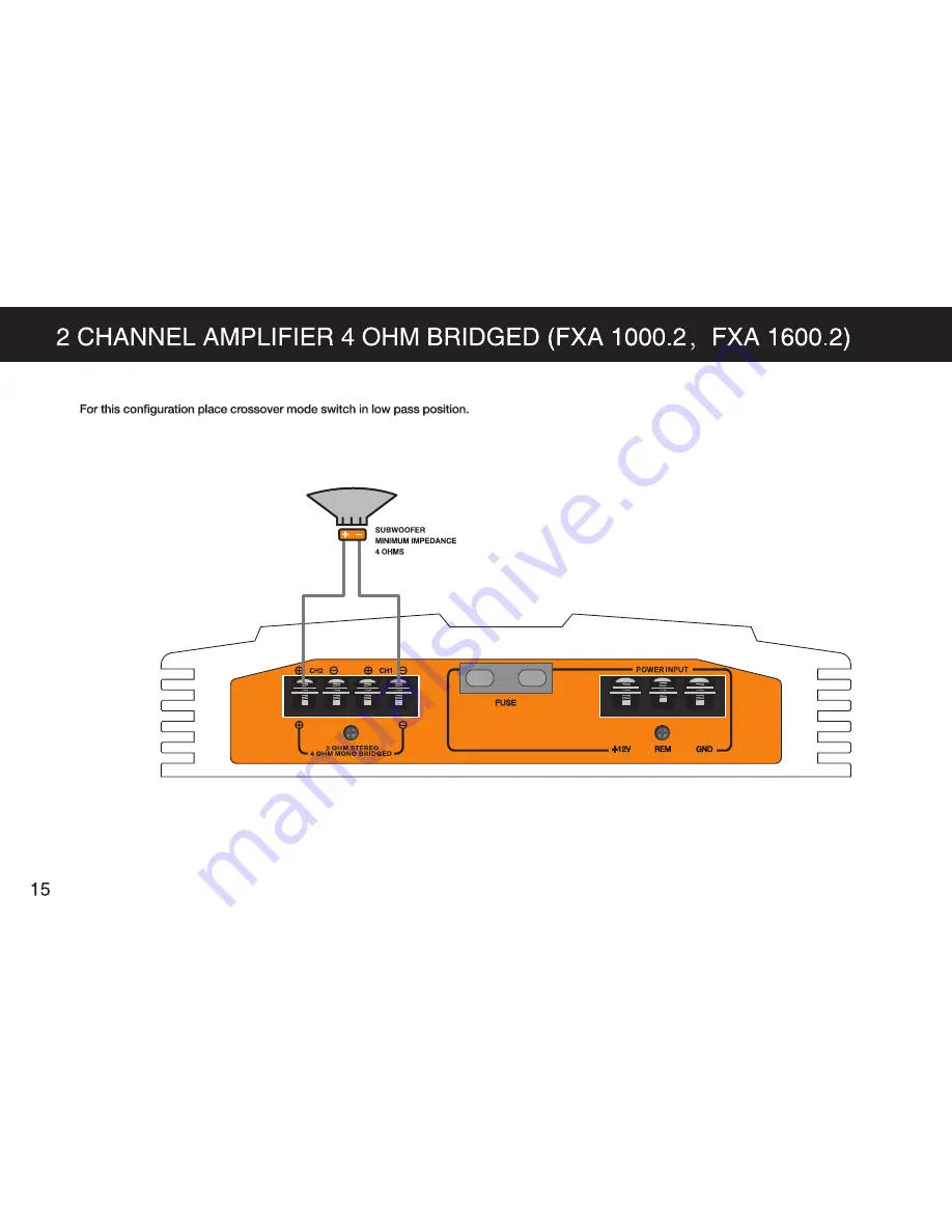 Cadence FXA 1000.2 Owner'S Manual Download Page 16