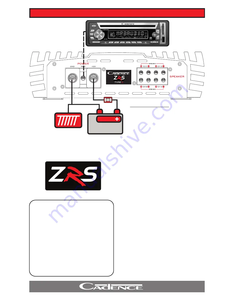 Cadence ZRS C3 Quick Installation Manual Download Page 1