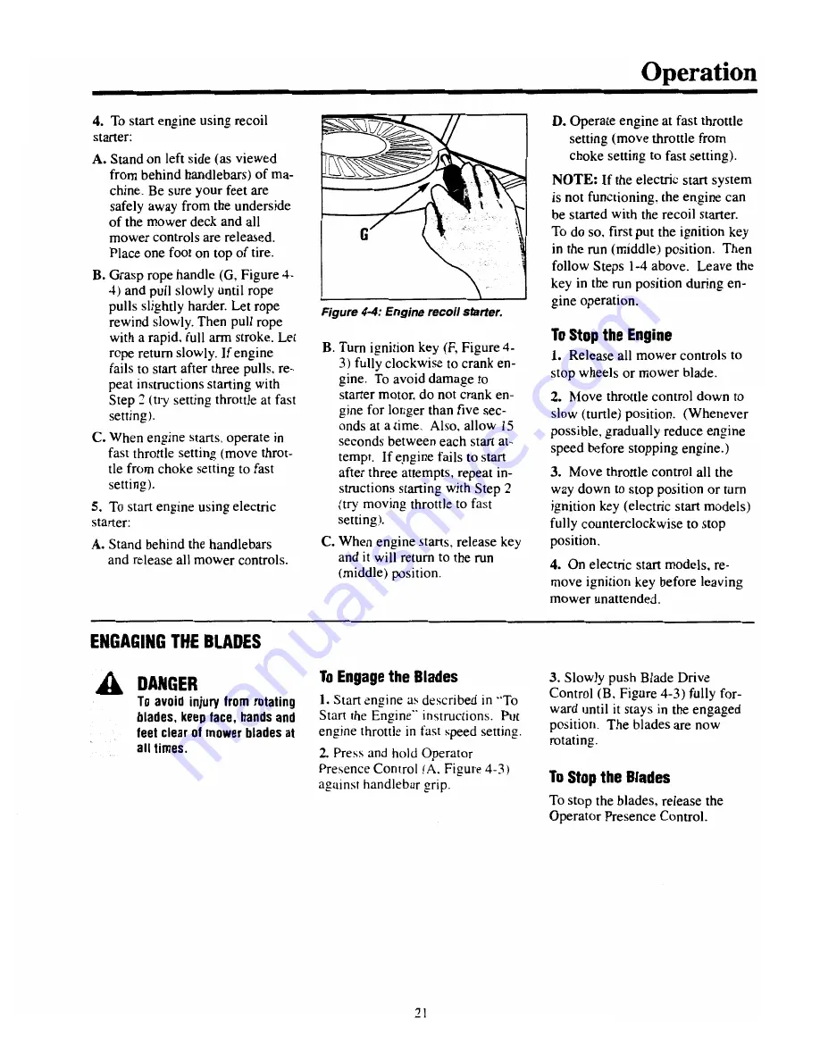 Cadet 833E series Owner'S Manual Download Page 22