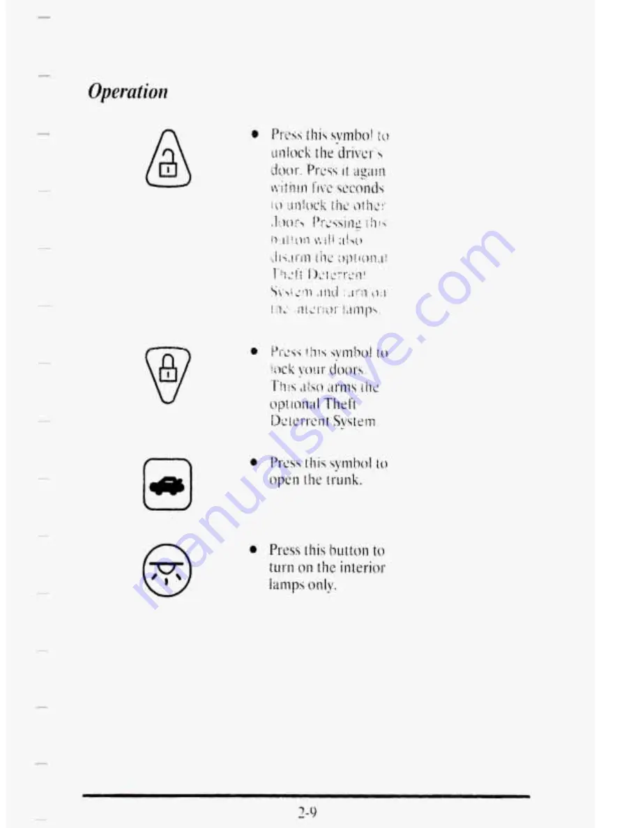 Cadillac 1995 Sedan De Ville Owner'S Manual Download Page 82