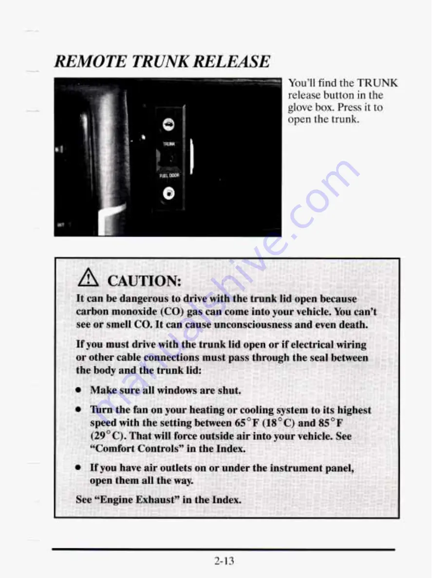 Cadillac 1995 Seville Owner'S Manual Download Page 84